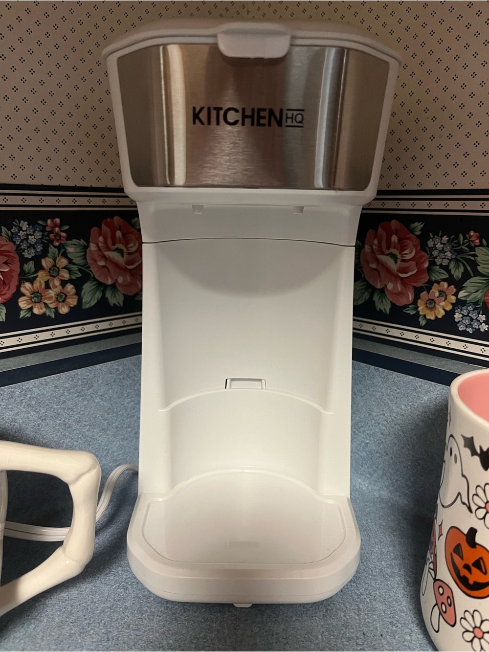 New White & Silver Kitchen HQ HSN Single Serve 14oz Cup Mug Coffee Maker🤍🫘☕️🩶